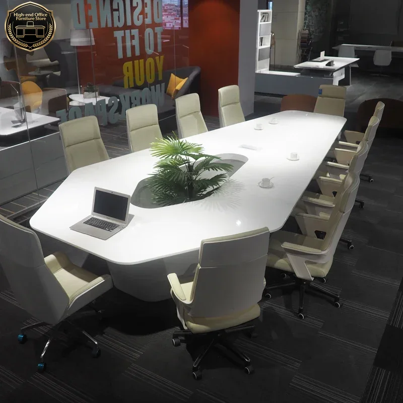 Office Tech Furniture - Tavolo da Conferenza Moderno Bianco High-Tech