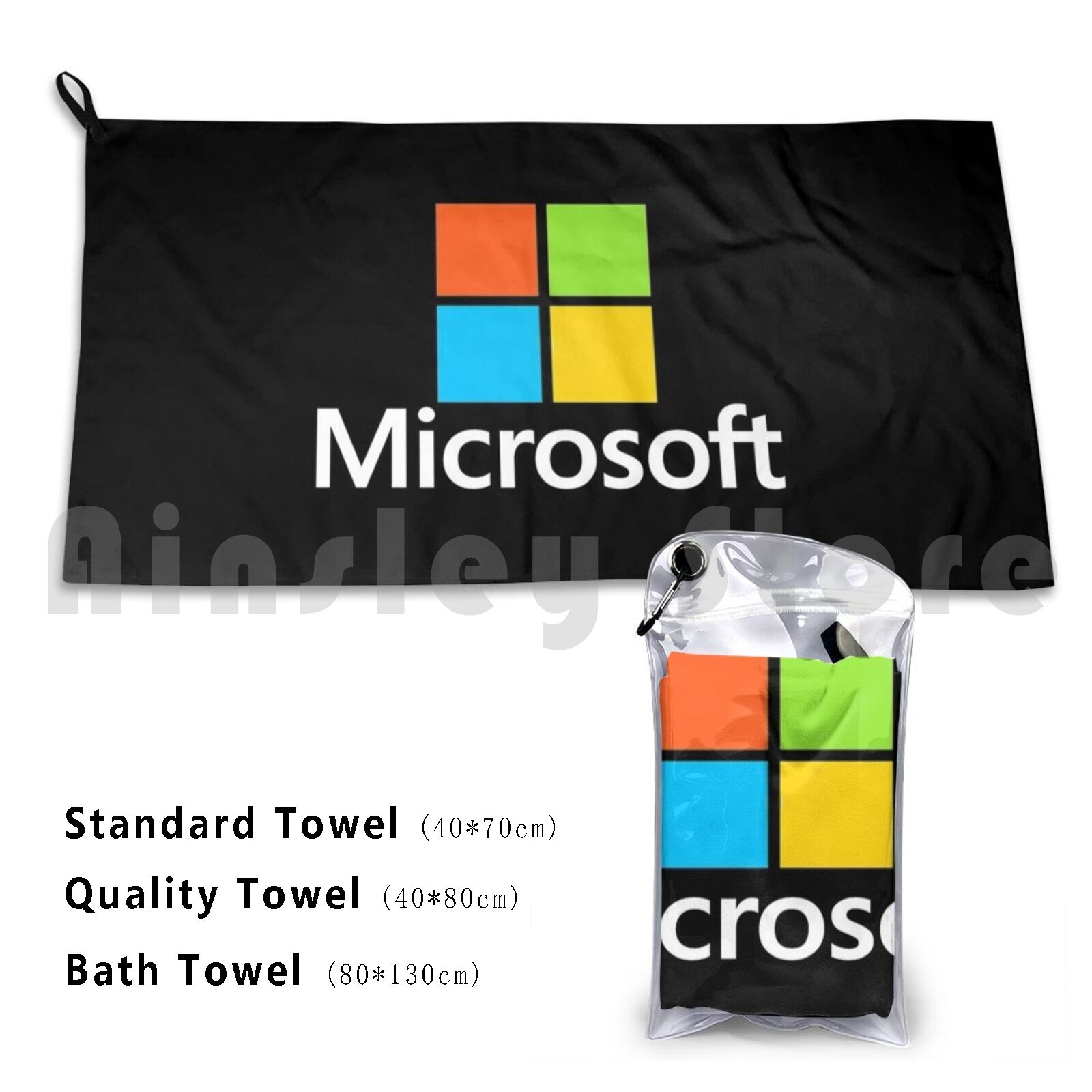 Office Tech Logo - Asciugamano da bagno tipo Microsoft Cuscino