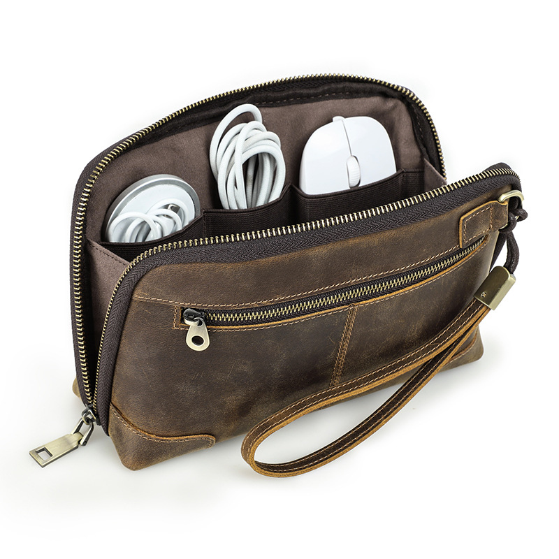 Office Tech Bag - Borsa Organizer Elettronica in Vera Pelle