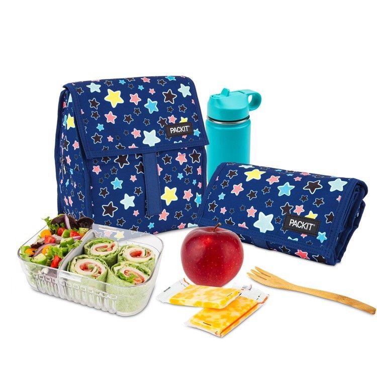 Office Tech Bag - Borsa Termica PackIt Nera, Tecnologia EcoFreeze,