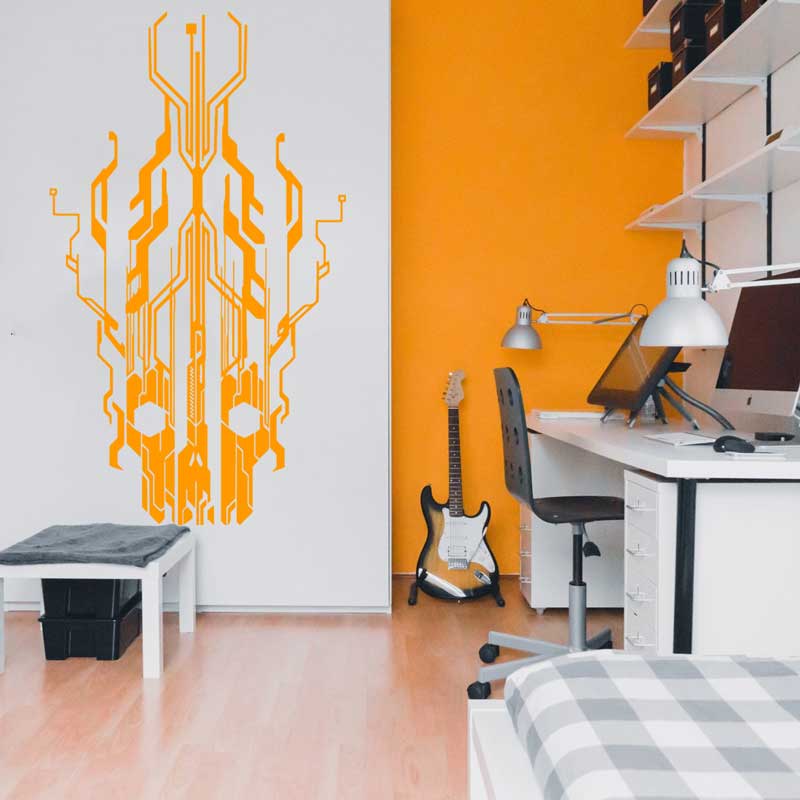 Chip Circuit Tech Skull Adesiv - Office Tech Furniture recensione e prezzo