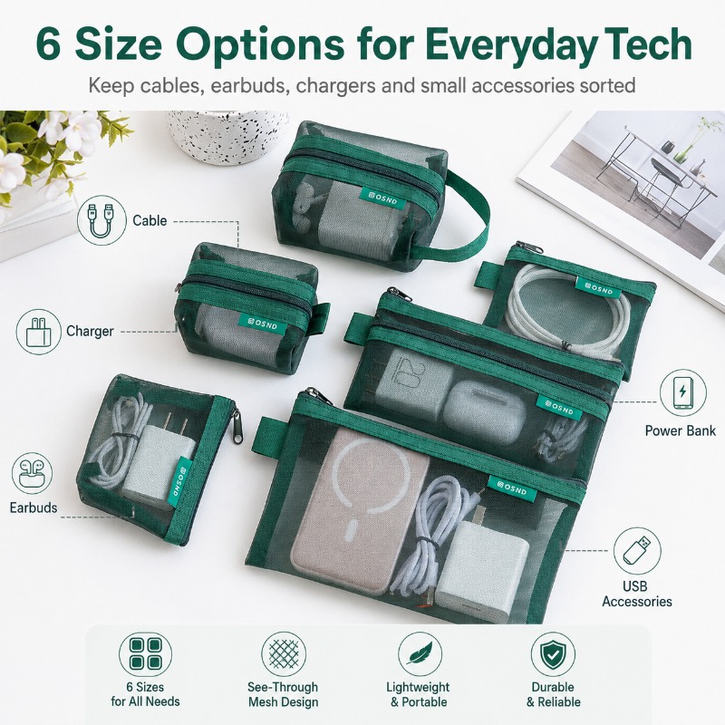 Set di 6 Organizer in Rete, Bo - Office Tech Bag recensione e prezzo