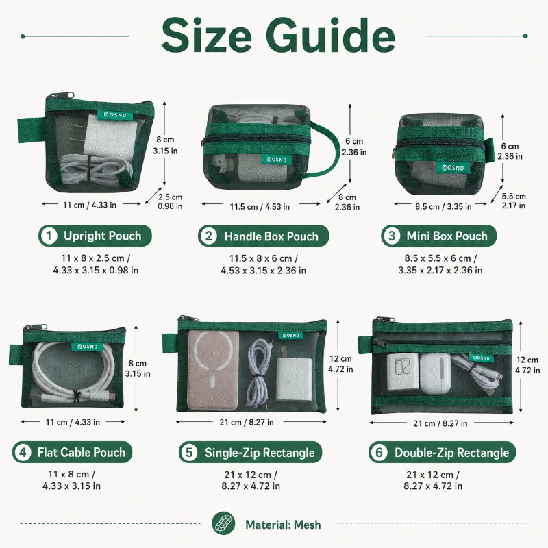Set di 6 Organizer in Rete, Bo - Office Tech Bag recensione e prezzo