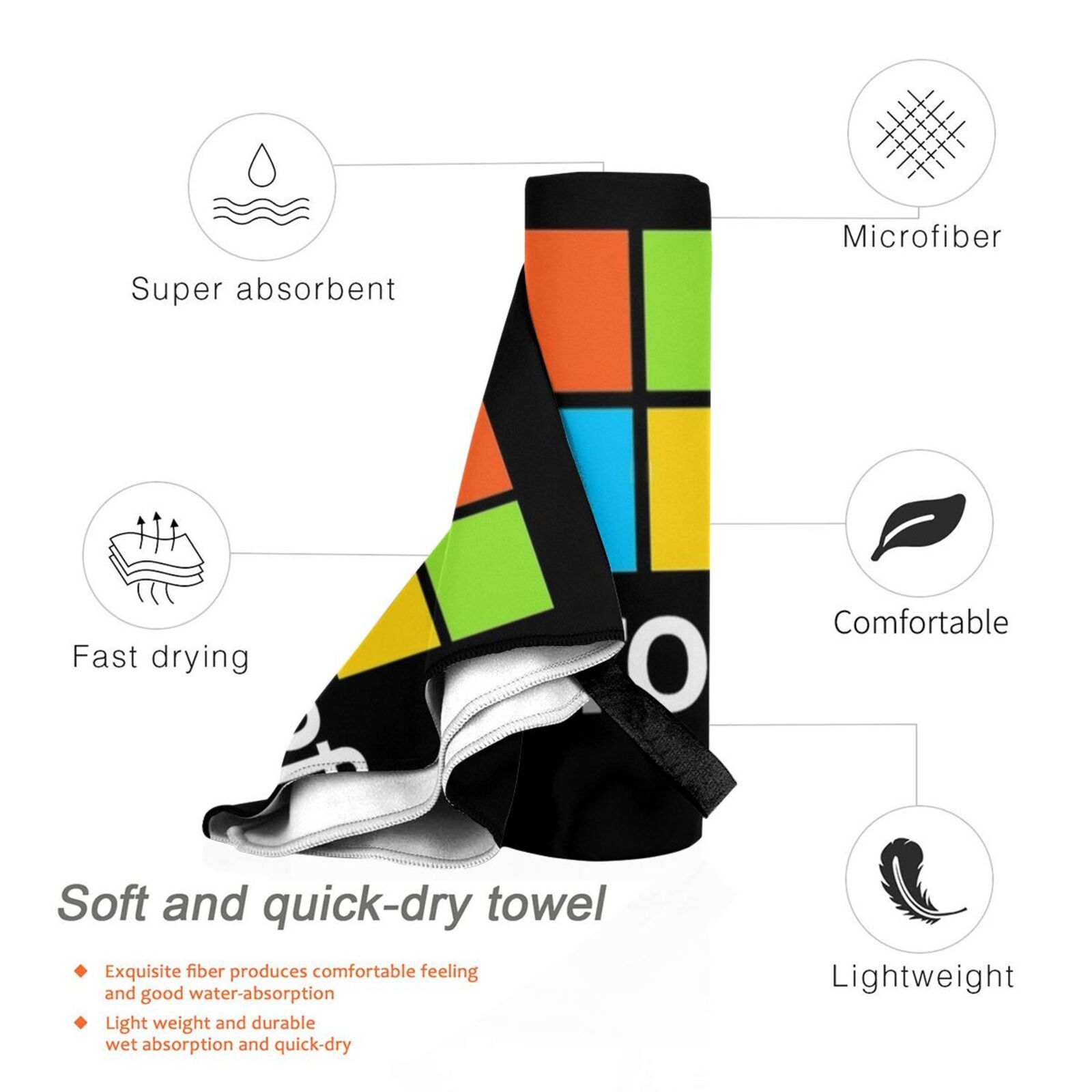 Asciugamano da bagno tipo Micr - Office Tech Logo recensione e prezzo